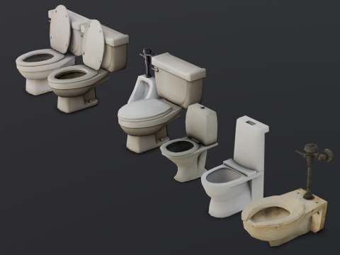 Toilet Pack 3D-Modell