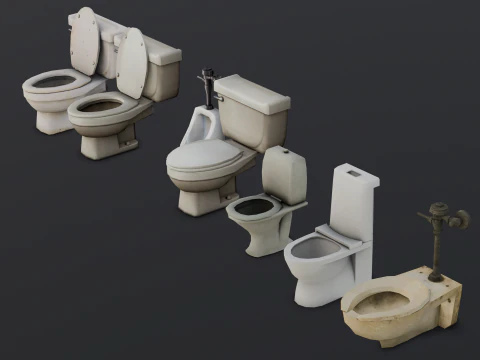 Toilet Pack 3D Model