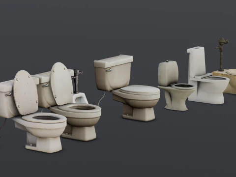 Toilet Pack 3D Model