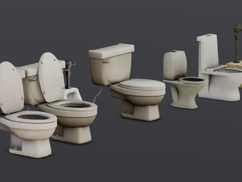 Toilet Pack 3D Model