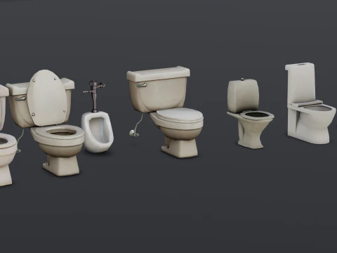 Toilet Pack 3D Model