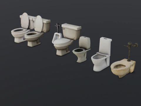 Toilet Pack 3D Model