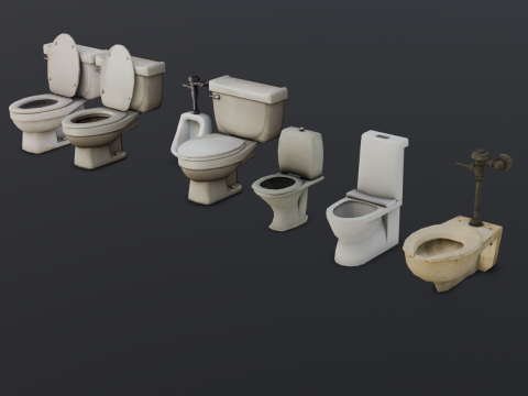 Toilet Pack 3D-Modell
