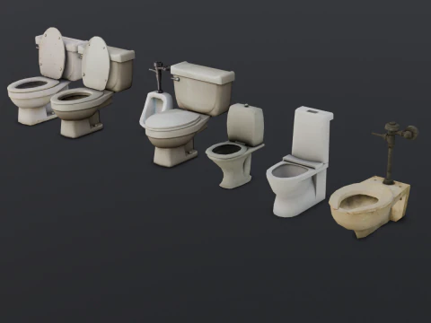 Toilet Pack 3D Model
