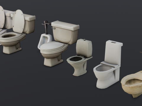 Toilet Pack 3D-Modell