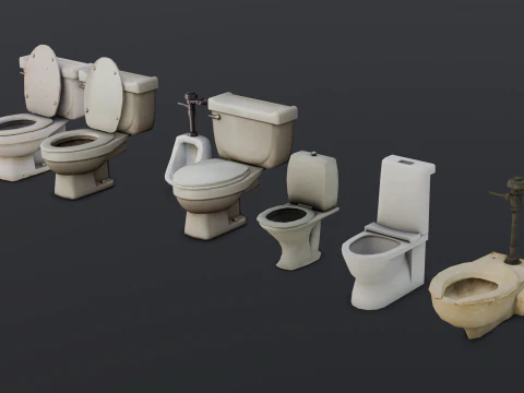 Toilet Pack 3D Model