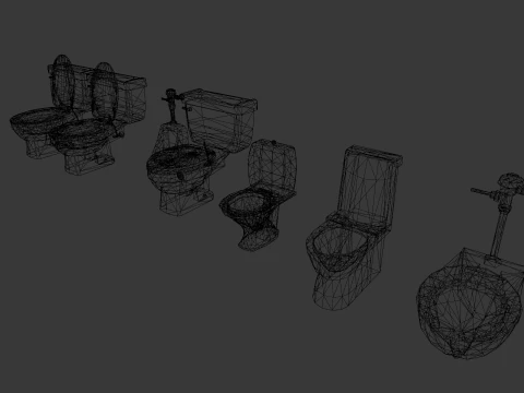 Toilet Pack 3D Model