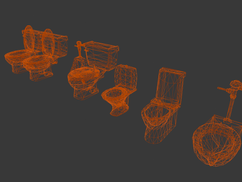 Toilet Pack 3D-Modell