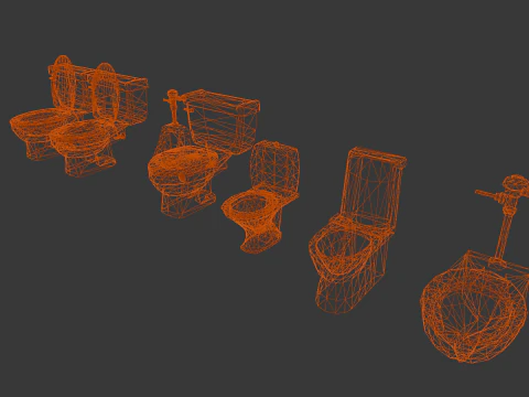 Toilet Pack 3D Model
