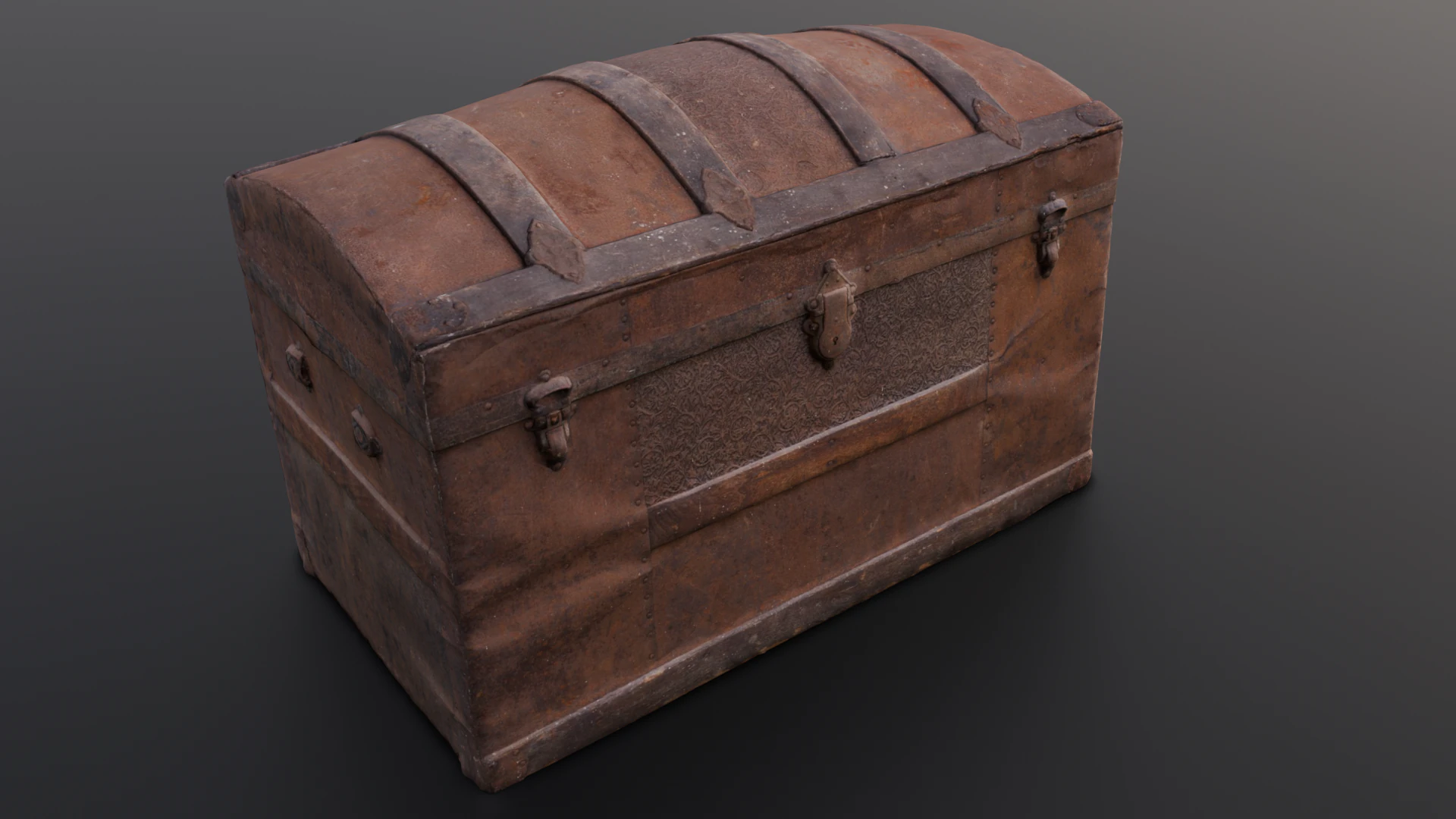 Caixa de ba&uacute; antiga Modelo 3D .c4d .max .obj .3ds .fbx .stl .blend 