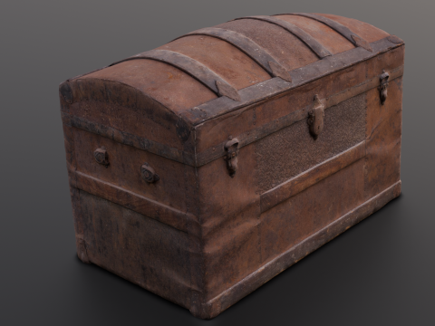 Old Trunk box 3D Модель
