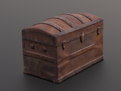 Old Trunk box 3D Модель