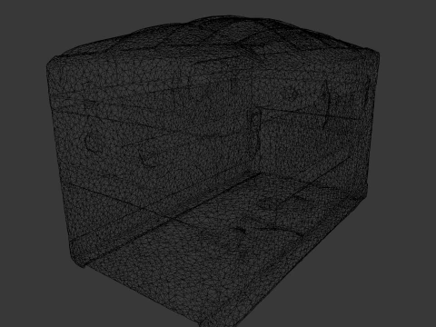 Caixa de ba&uacute; antiga Modelo 3D