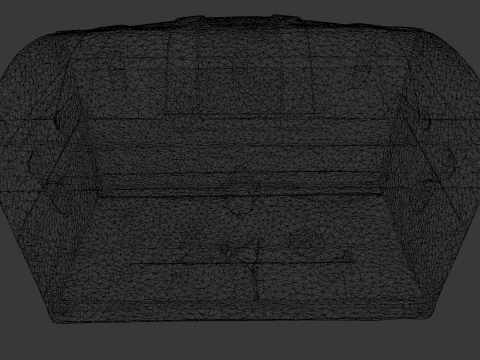 Caixa de ba&uacute; antiga Modelo 3D