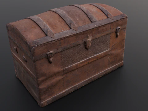 Caixa de ba&uacute; antiga Modelo 3D
