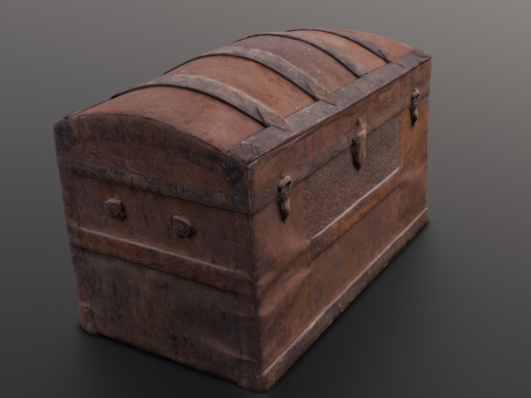 Old Trunk box 3D Модель