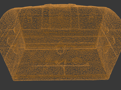 Old Trunk box 3D Модель