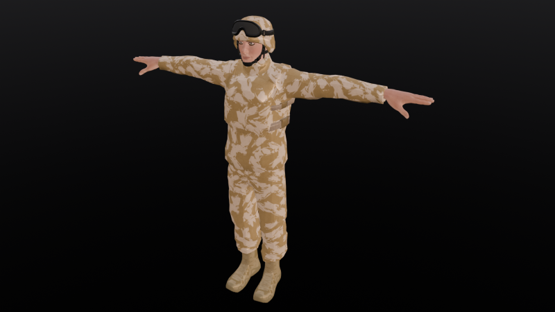 Soldier 3Dモデル .c4d .max .obj .3ds .fbx .stl .blend 