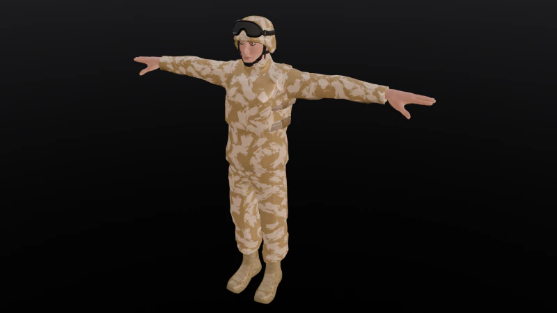 Soldier 3D Model .c4d .max .obj .3ds .fbx .stl .blend 