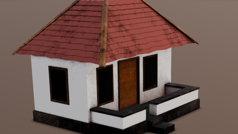 House 3D Модель .c4d .max .obj .3ds .fbx .stl .blend 