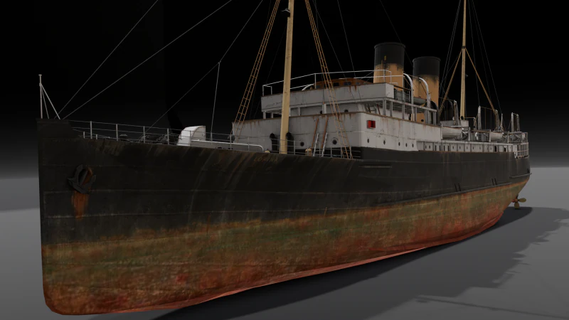 Statek Model 3D .c4d .max .obj .3ds .fbx .stl .blend 