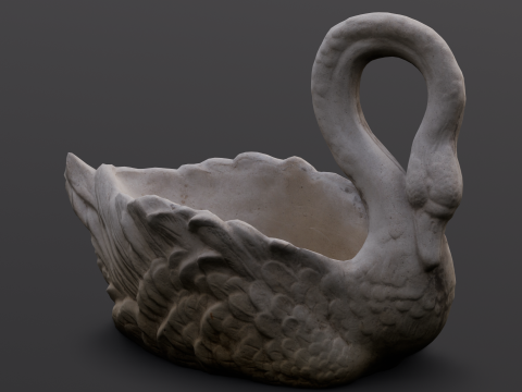 Swan Sculpture 3D Model