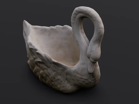 Swan Sculpture 3D Model