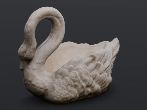 Swan Sculpture 3D Model