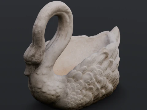 Swan Sculpture 3D Model