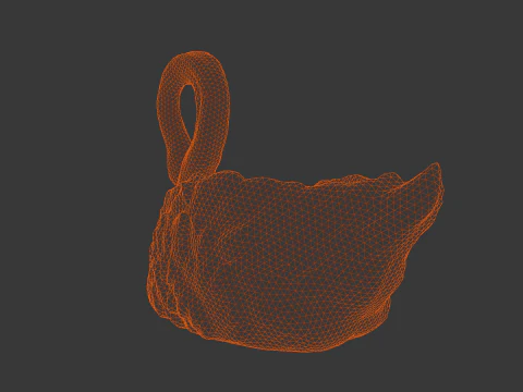 Swan Sculpture 3D Model