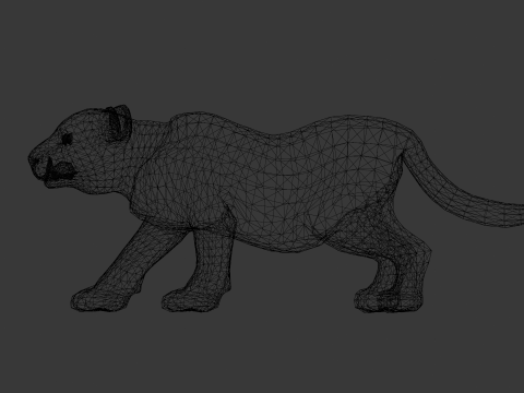 Baby Lion Animated 3D 모델
