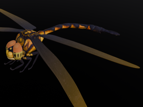 Dragonfly Animated 3D Модель