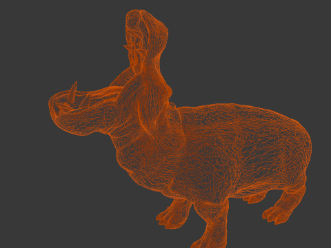 Animated hippopotamus 3D Model