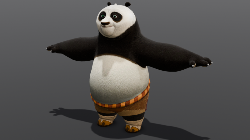Panda Rigged 3D Model .c4d .max .obj .3ds .fbx .stl .blend 