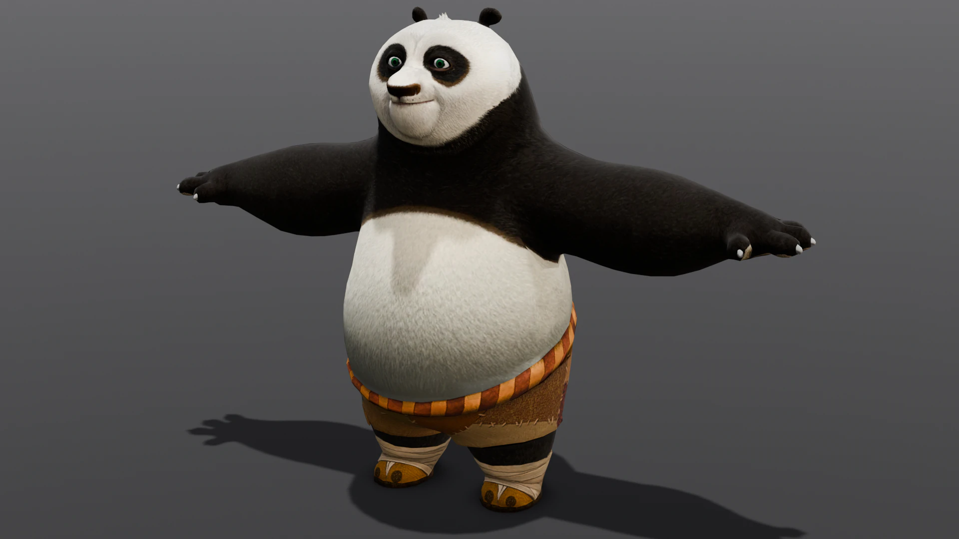 Panda Rigged 3D Model .c4d .max .obj .3ds .fbx .stl .blend 