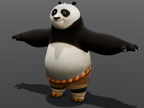 Panda Rigged Modelo 3D