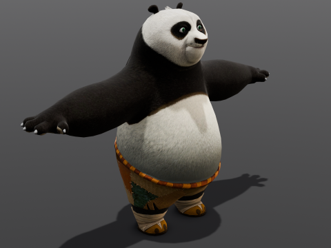 Panda Rigged 3D Model