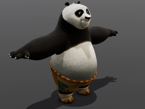 Panda Rigged 3D Model