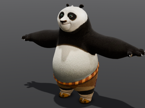 Panda Rigged 3D Model