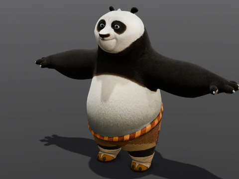 Panda Rigged 3D Model