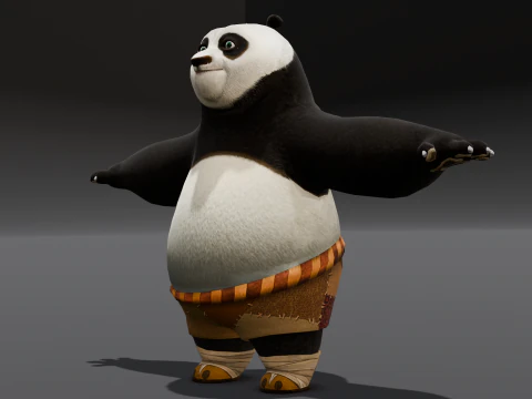 Panda Rigged 3D Model
