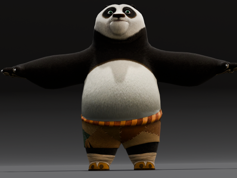 Panda Rigged 3D Model