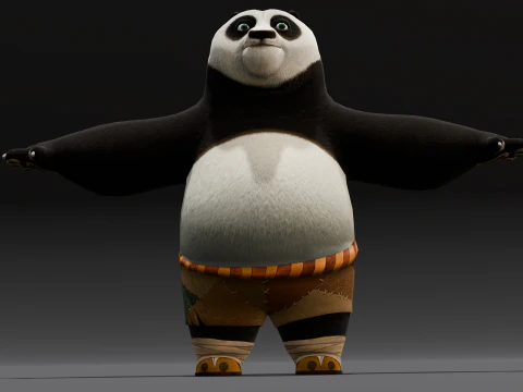 Panda Rigged 3D Model