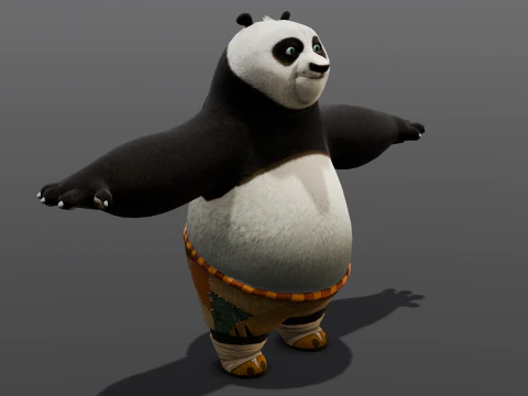 Panda Rigged 3D Model