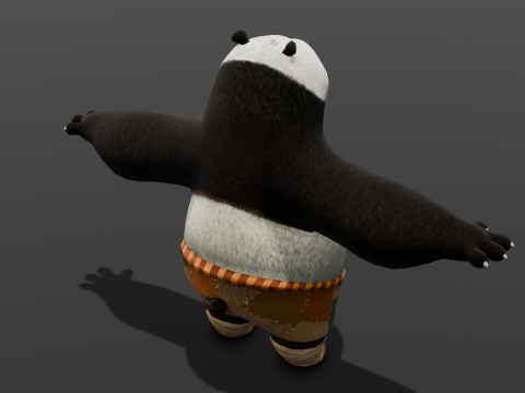 Panda Rigged 3D Model