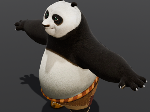 Panda Rigged 3D Model