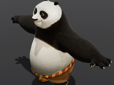 Panda Rigged 3D Model