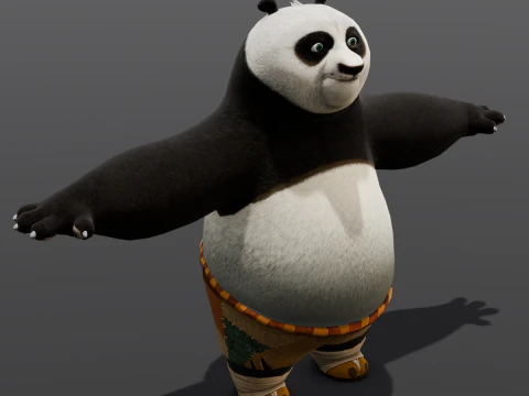 Panda Rigged 3D Model