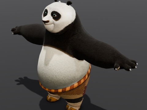 Panda Rigged 3D Model