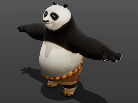 Panda Rigged 3D Model